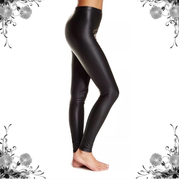 free press Pants - Free Press Liquid Faux Leather Leggings